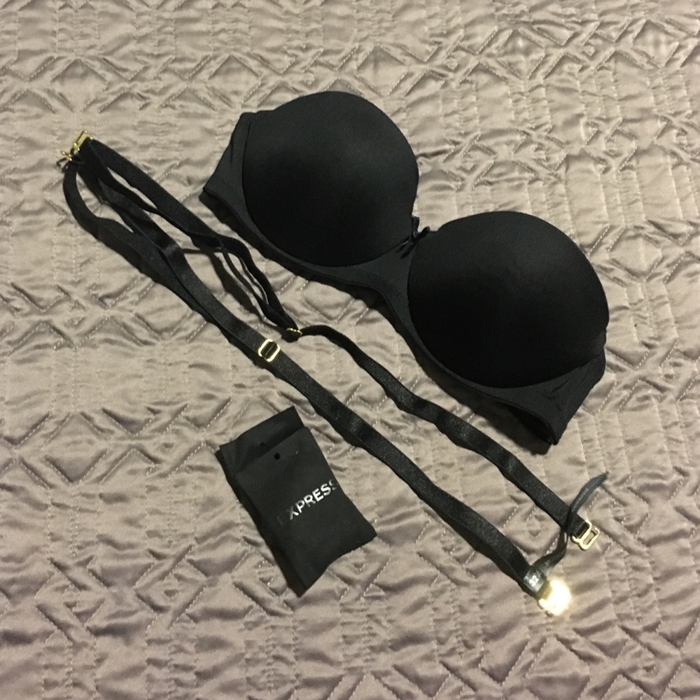 Express Modern Convertible bra 2 bras included 1 black and 1 nude same style.